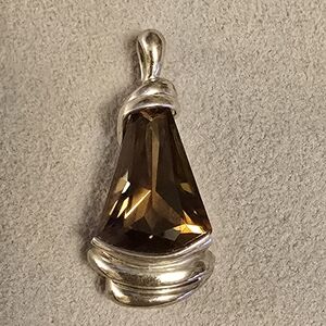 Hong Kong Smoky Topaz Pendant